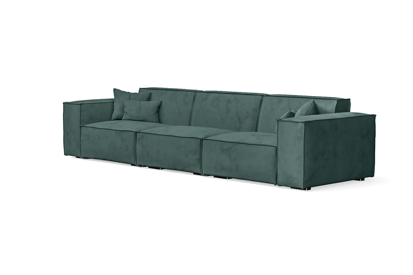 Naples 4 Seater Sofa Teal Velvet