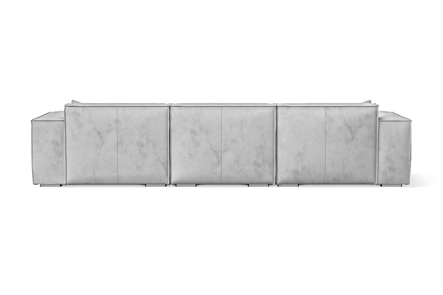 Naples 4 Seater Sofa White Velvet