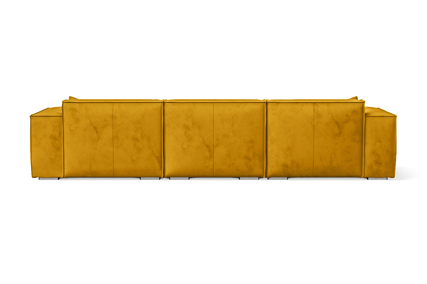 Naples 4 Seater Sofa Yellow Velvet