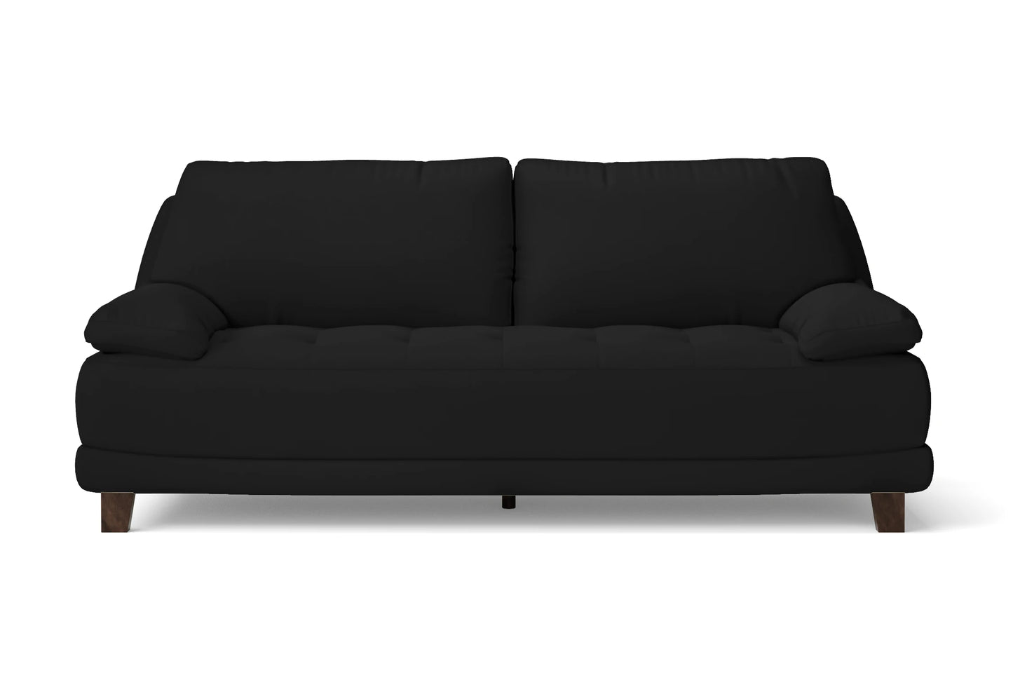 Novara 3 Seater Sofa Black Leather