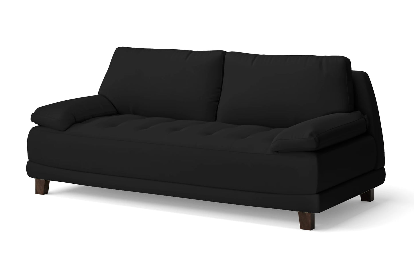 Novara 3 Seater Sofa Black Leather