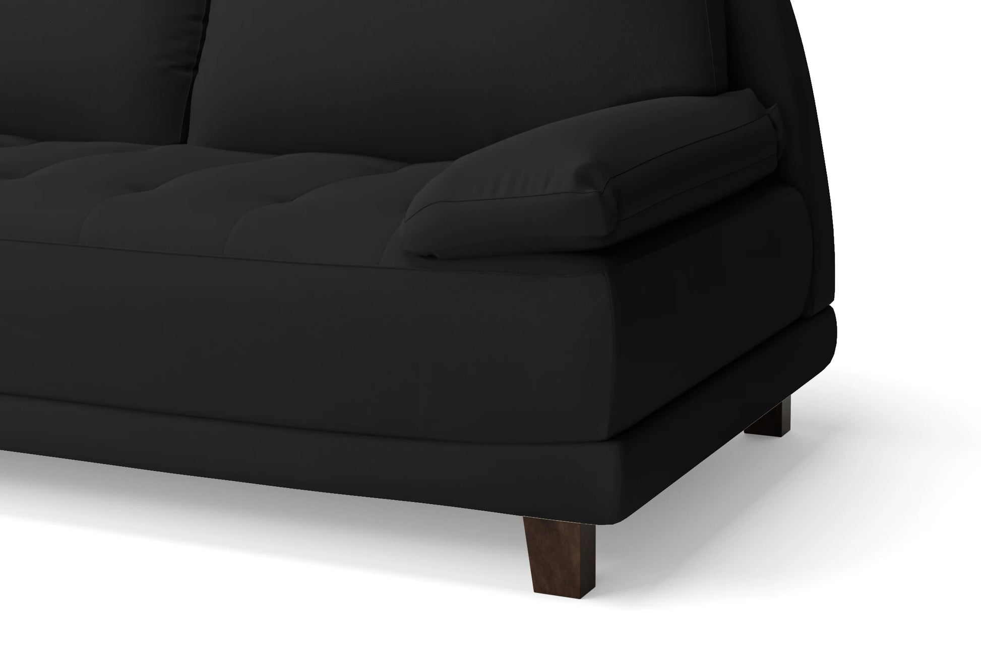 Novara 3 Seater Sofa Black Leather