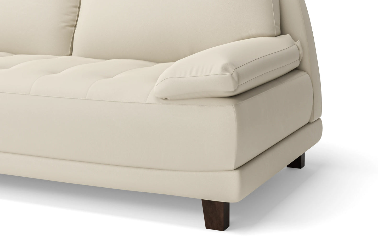 Novara 3 Seater Sofa Cream Leather