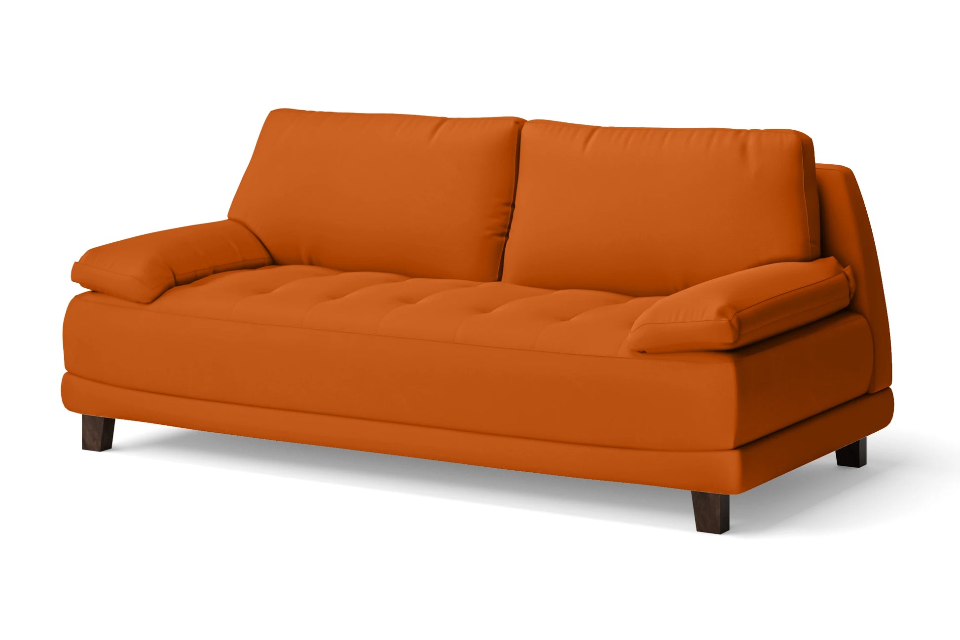 Novara 3 Seater Sofa Orange Leather