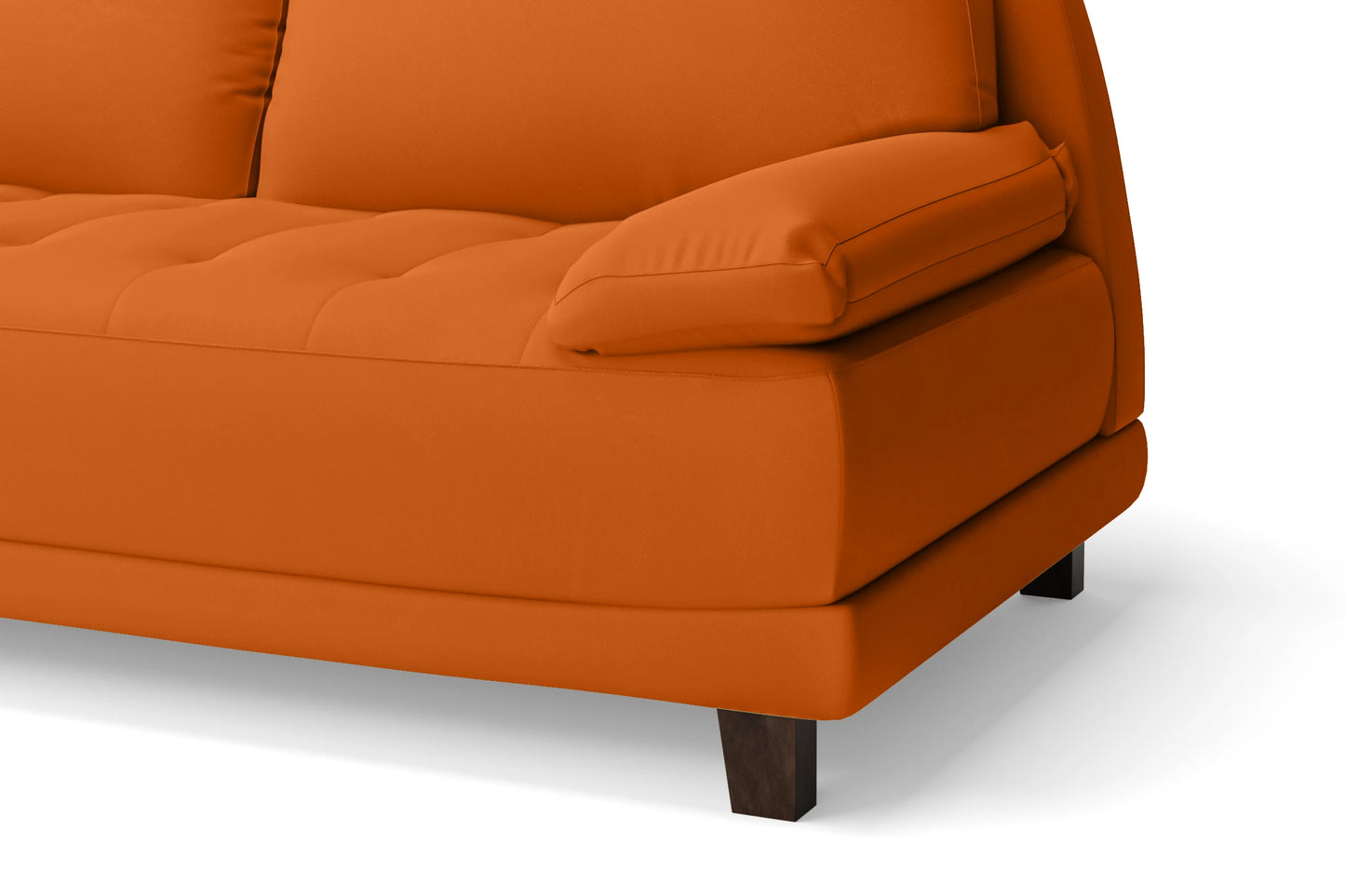 Novara 3 Seater Sofa Orange Leather