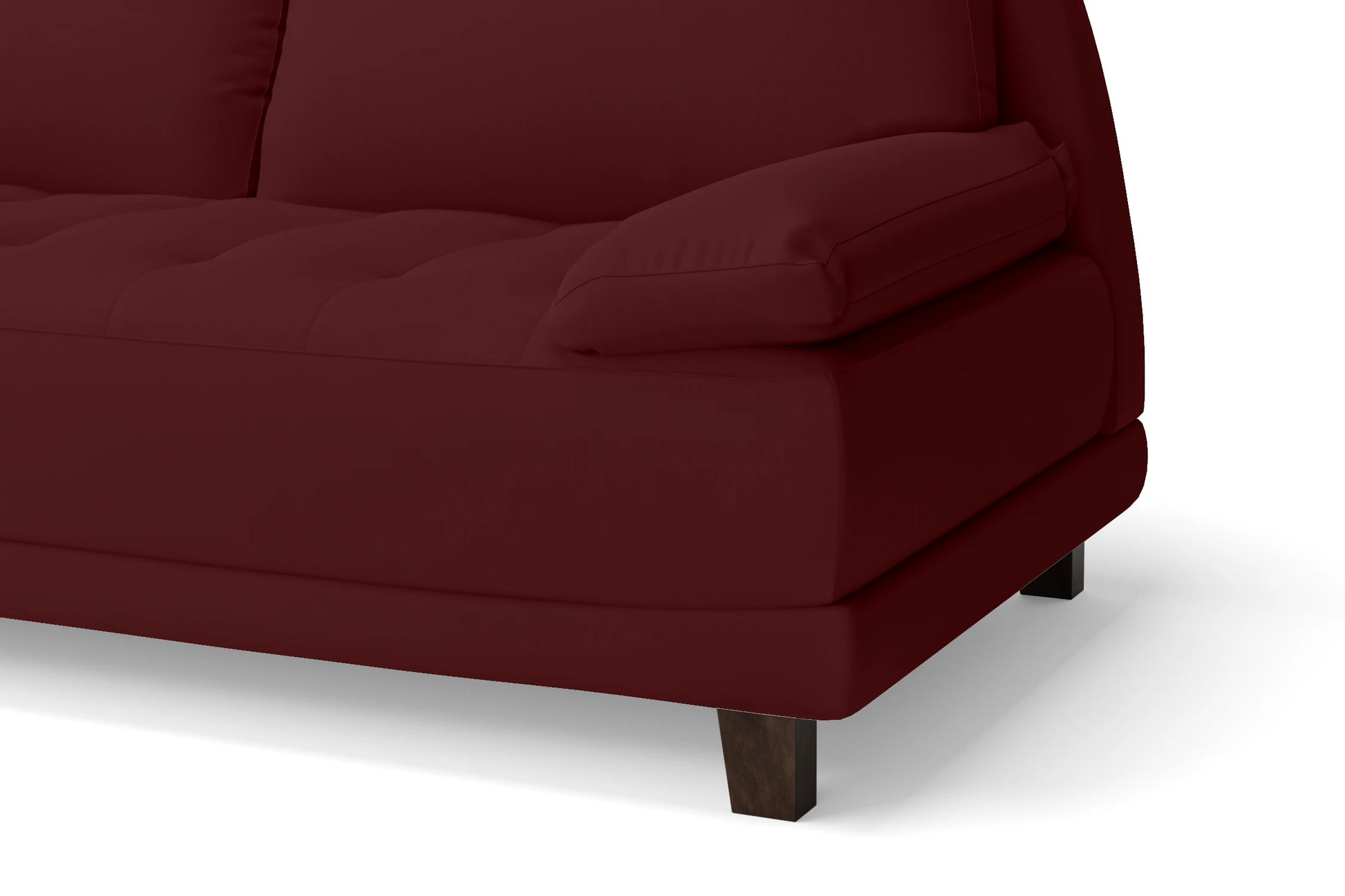 Novara 3 Seater Sofa Red Leather