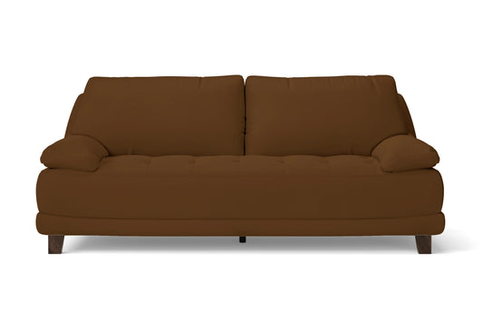 Novara 3 Seater Sofa Walnut Brown Leather