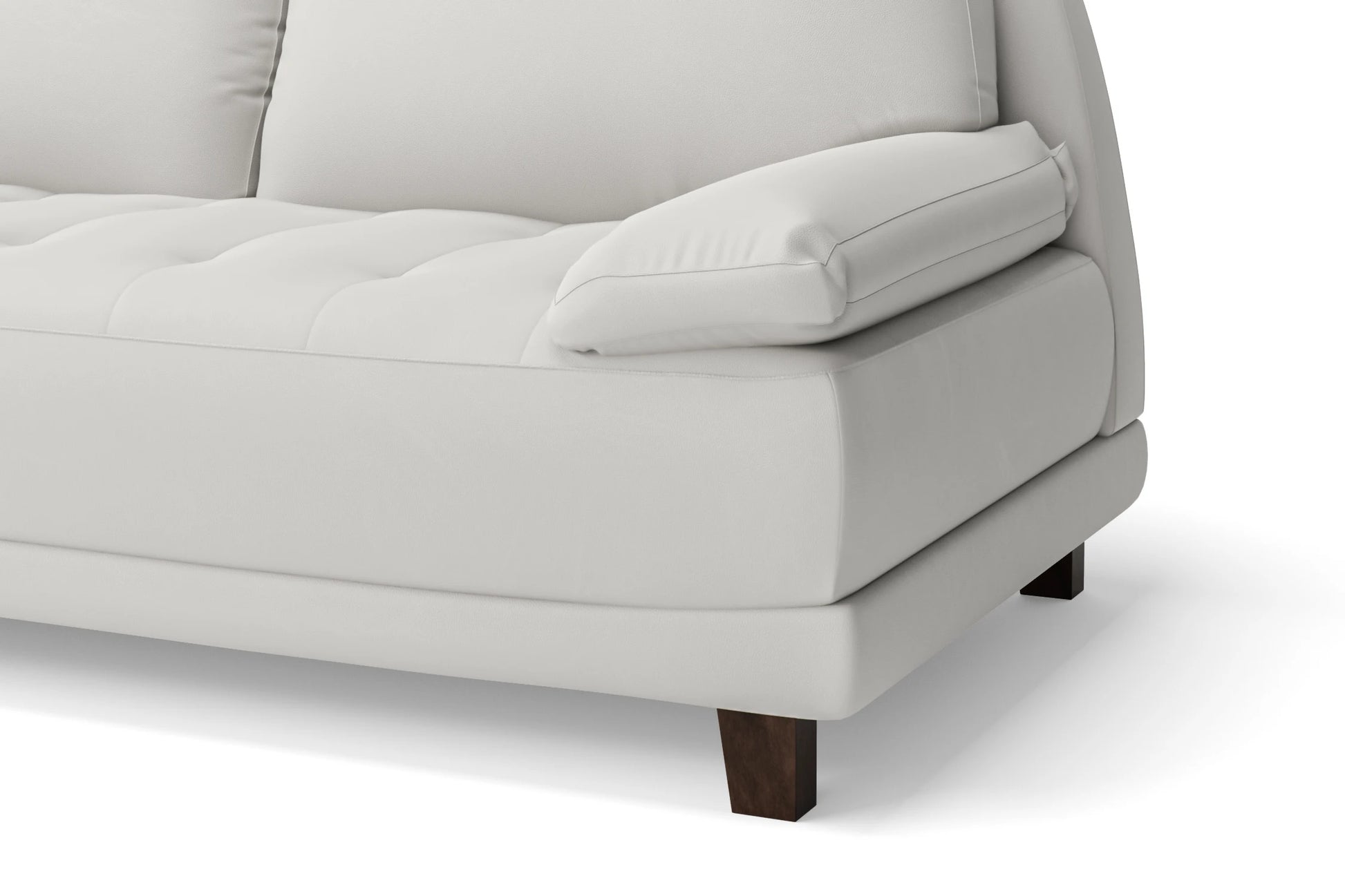 Novara 3 Seater Sofa White Leather