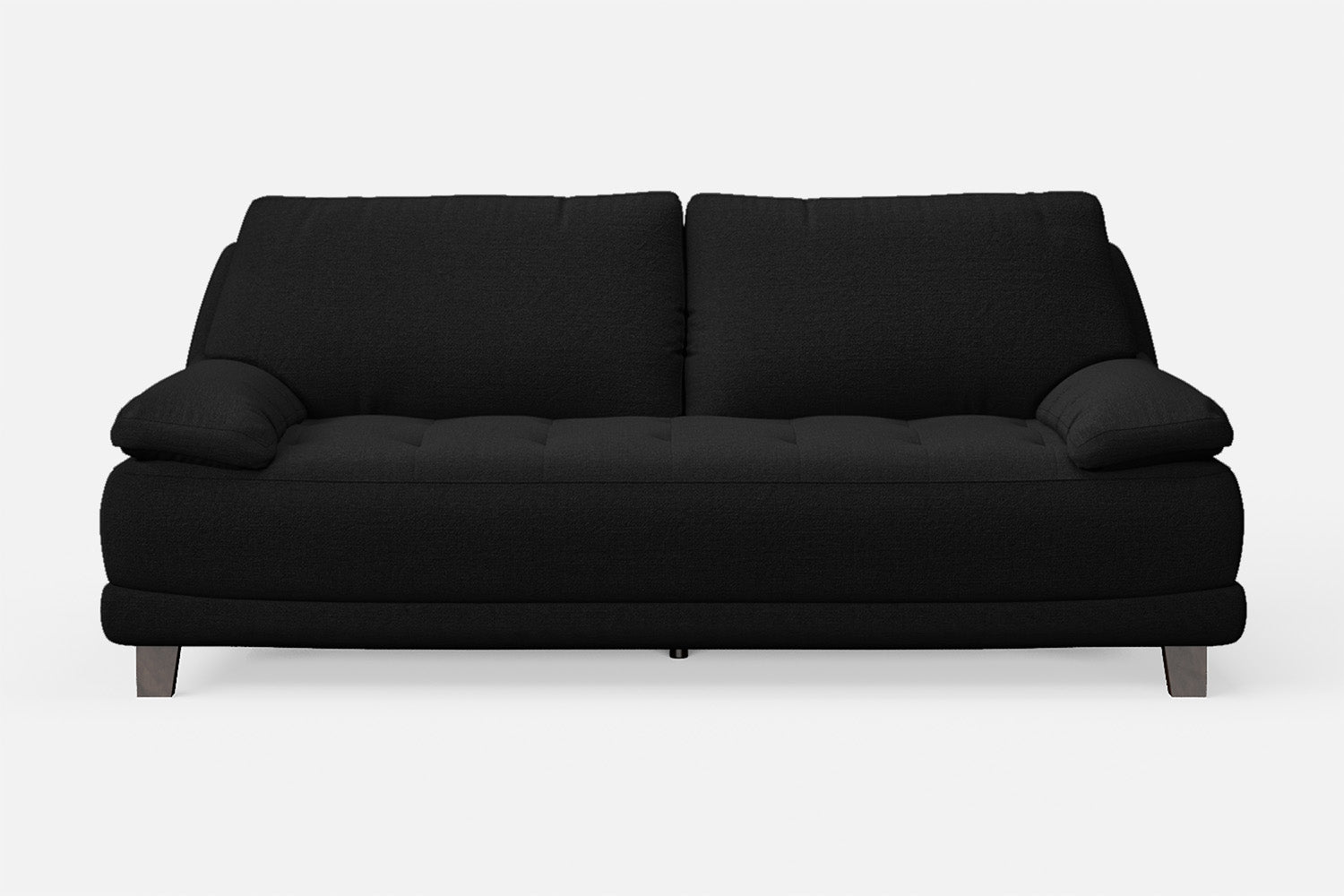 Novara 3 Seater Sofa Black Linen Fabric