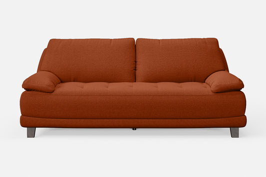 Novara 3 Seater Sofa Orange Linen Fabric