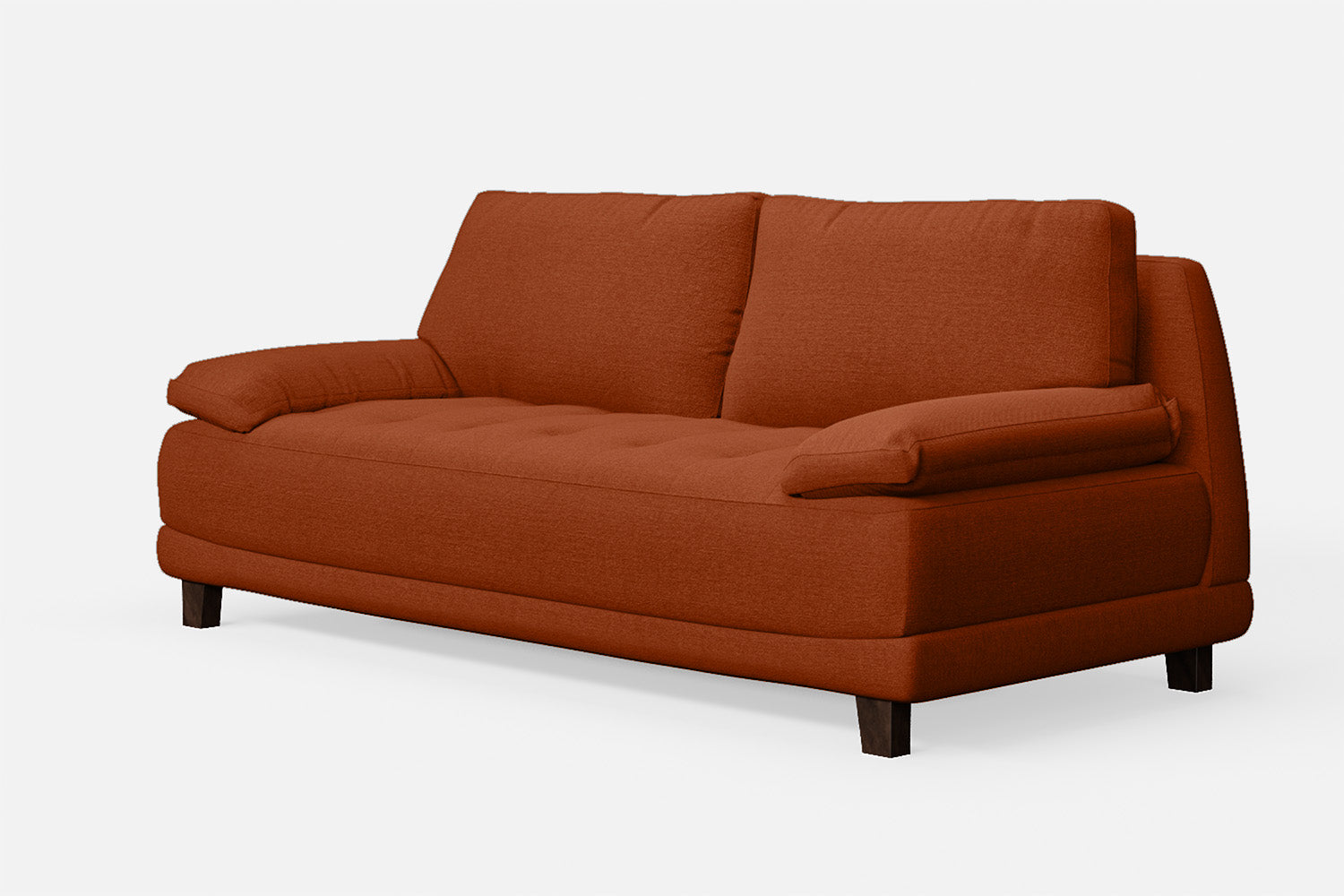 Novara 3 Seater Sofa Orange Linen Fabric