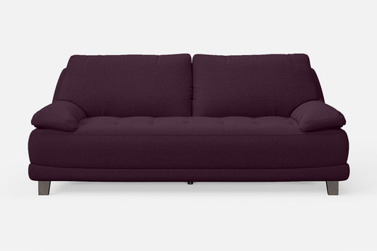 Novara 3 Seater Sofa Purple Linen Fabric