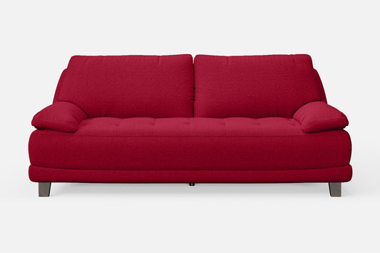 Novara 3 Seater Sofa Red Linen Fabric