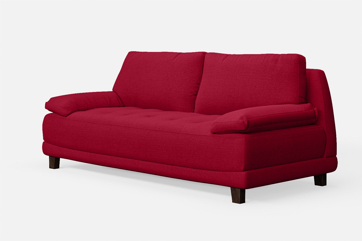 Novara 3 Seater Sofa Red Linen Fabric