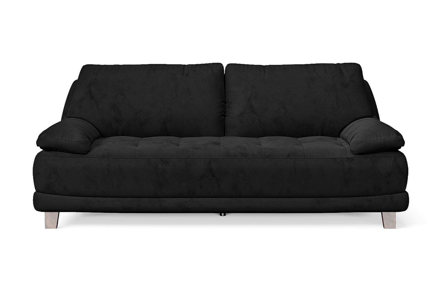 Novara 3 Seater Sofa Black Velvet