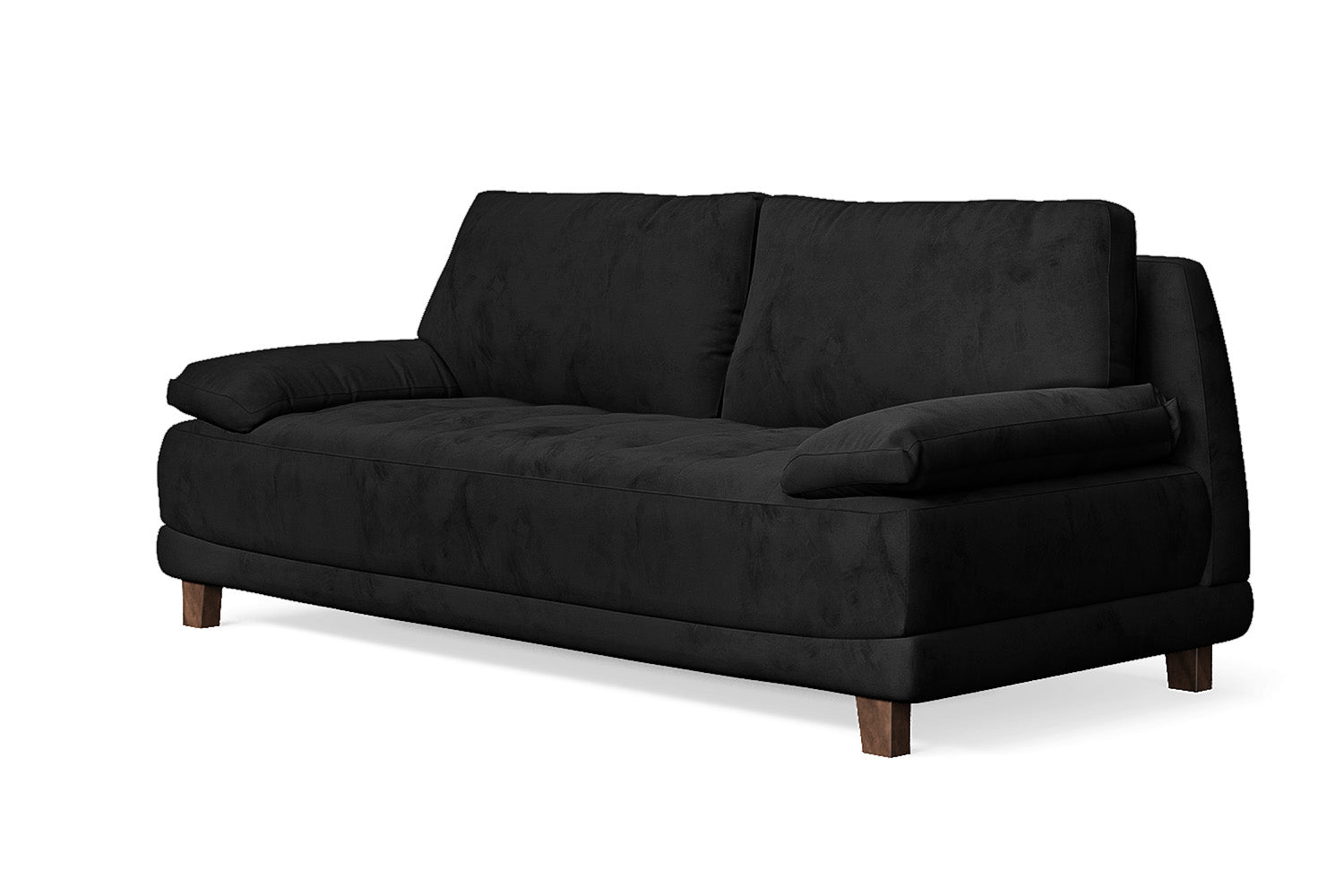 Novara 3 Seater Sofa Black Velvet