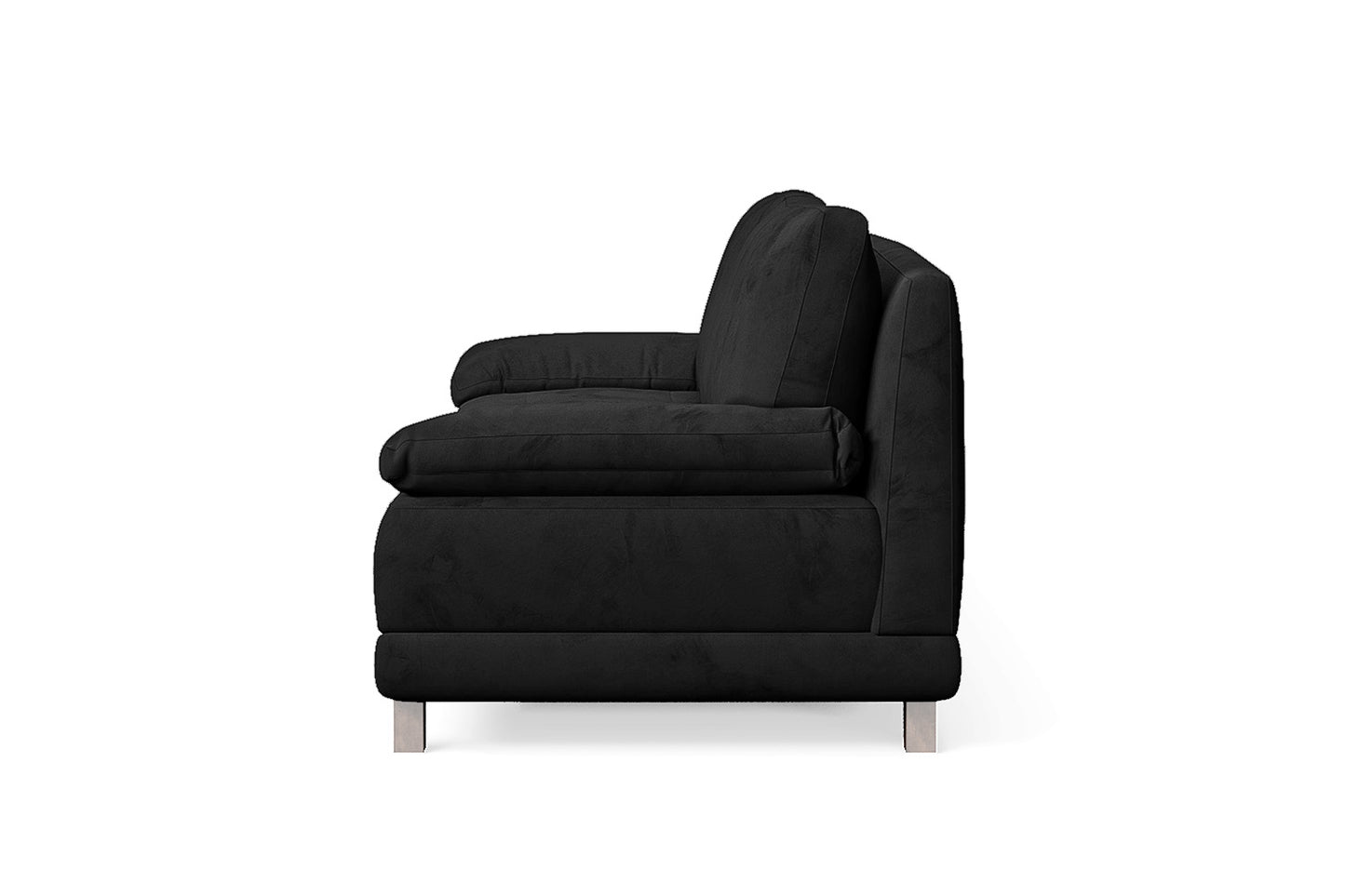 Novara 3 Seater Sofa Black Velvet