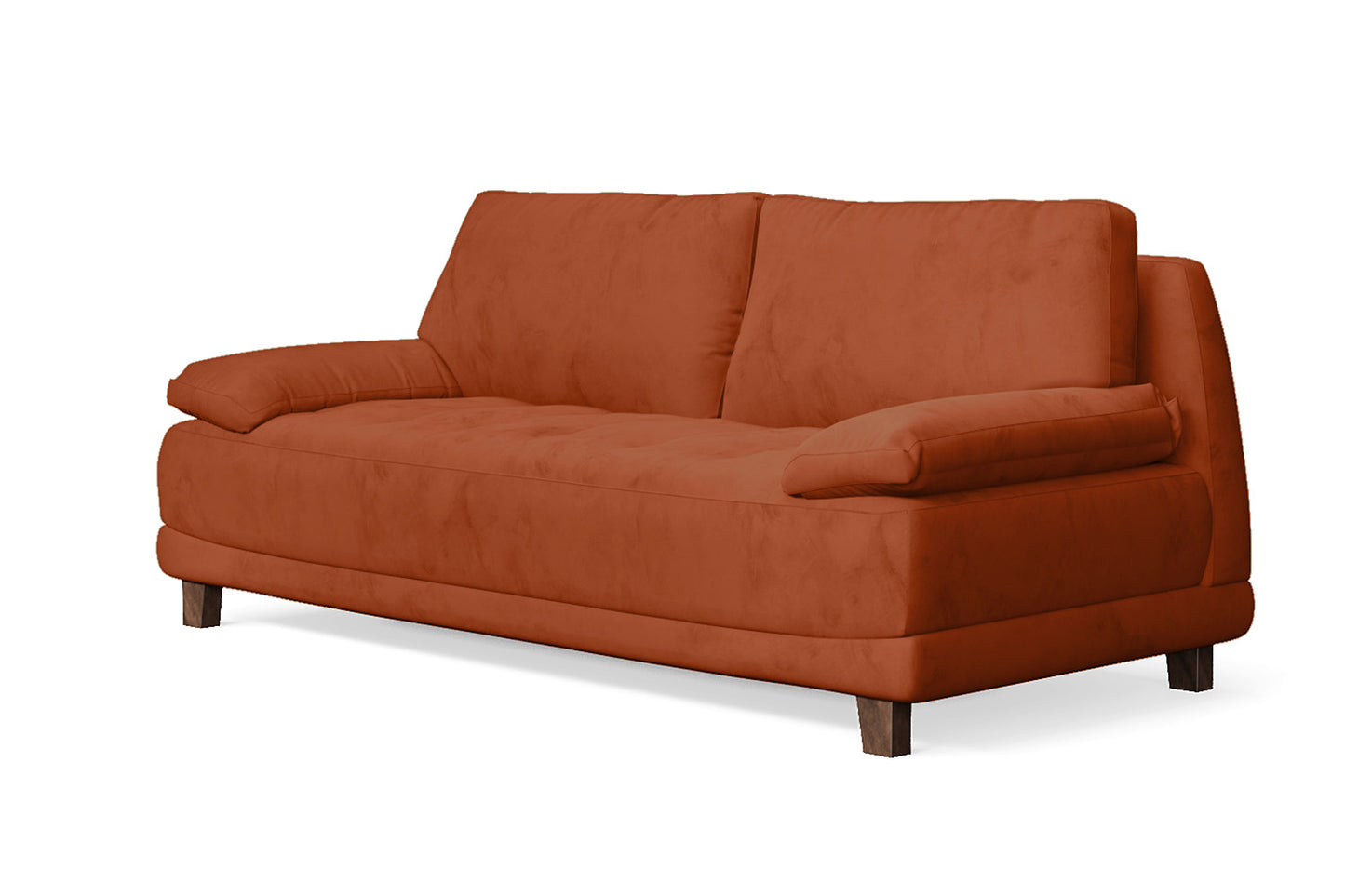 Novara 3 Seater Sofa Orange Velvet