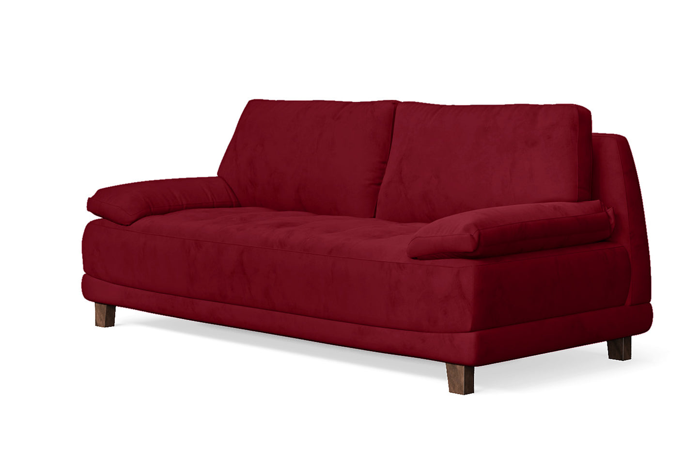 Novara 3 Seater Sofa Red Velvet