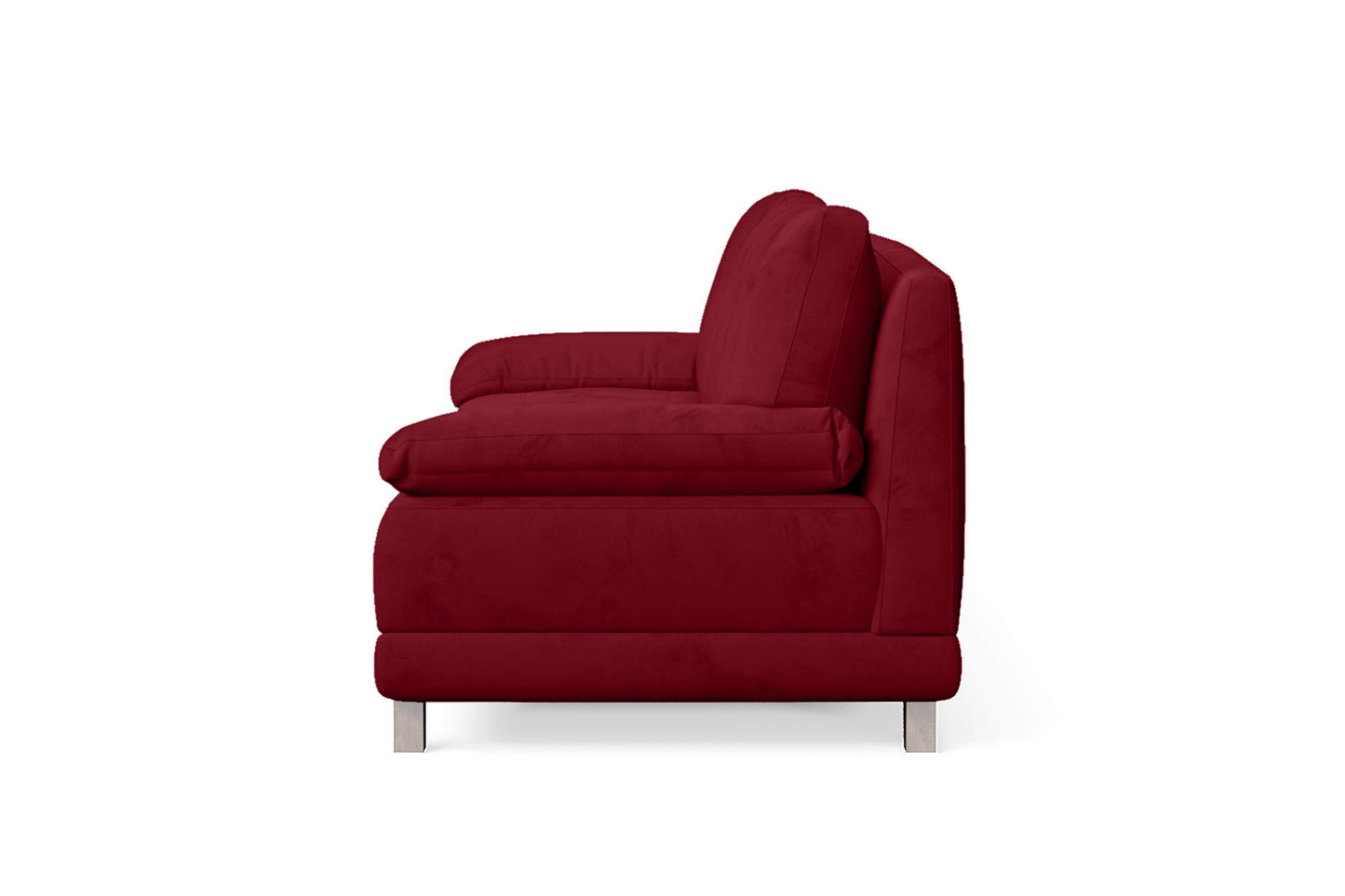 Novara 3 Seater Sofa Red Velvet