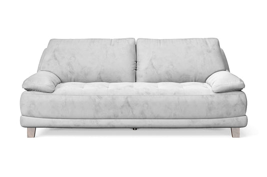 Novara 3 Seater Sofa White Velvet