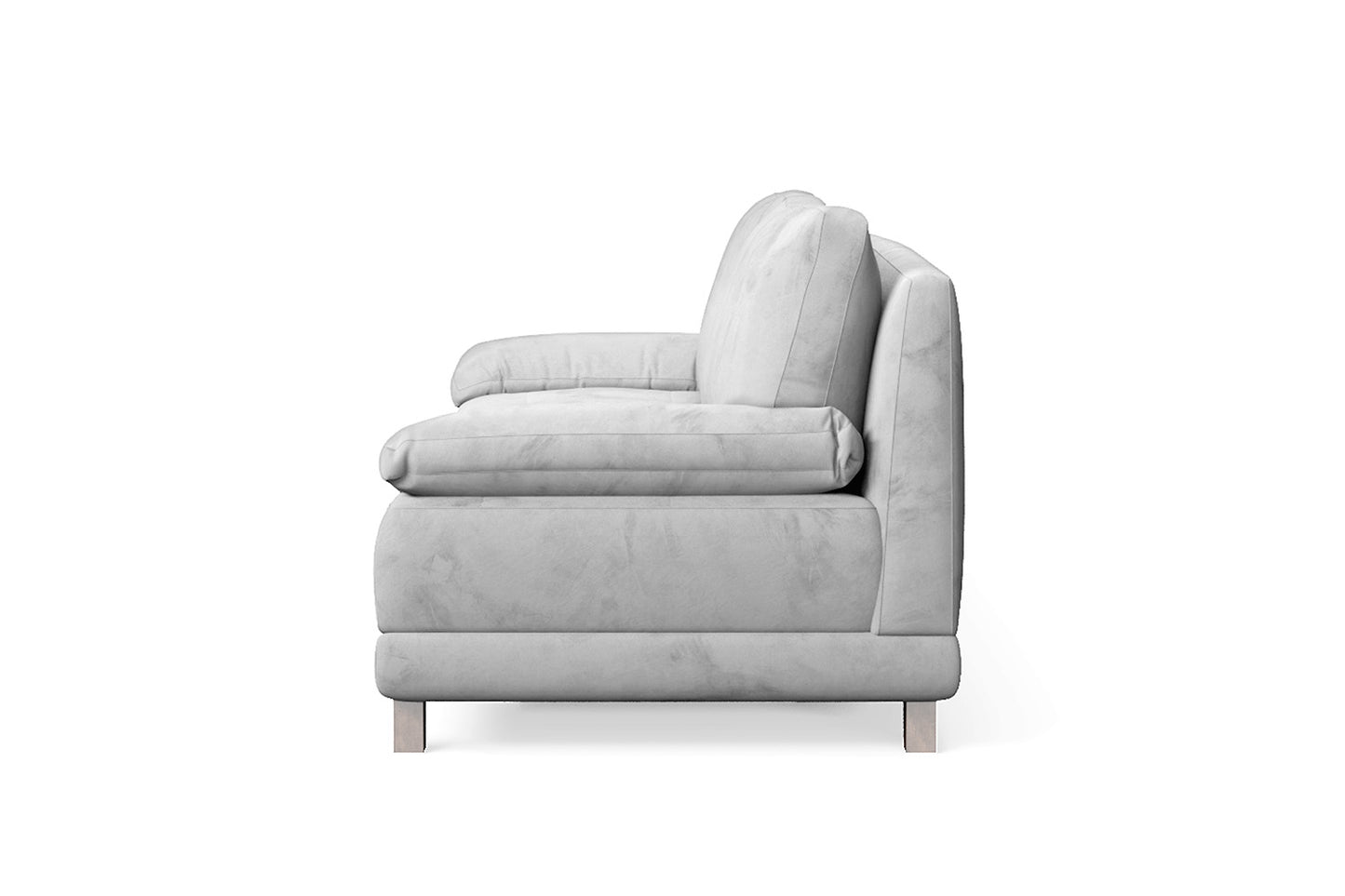 Novara 3 Seater Sofa White Velvet