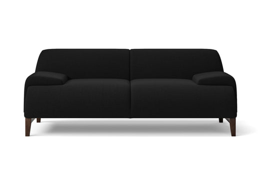 Pavia 2 Seater Sofa Black Linen Fabric