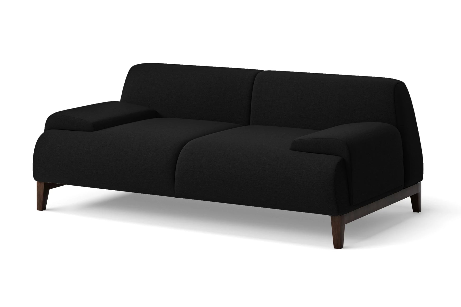 Pavia 2 Seater Sofa Black Linen Fabric