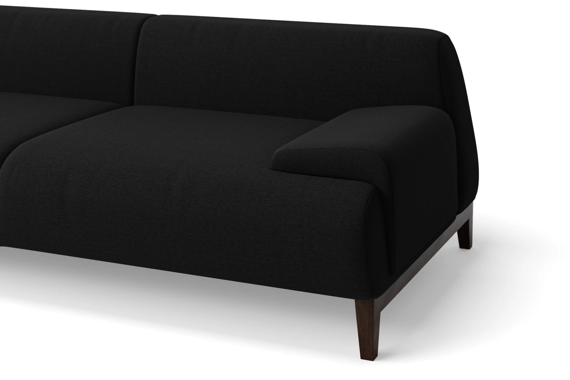 Pavia 2 Seater Sofa Black Linen Fabric