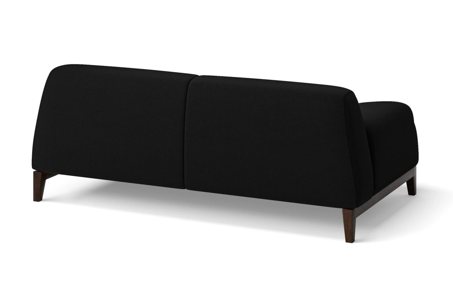 Pavia 2 Seater Sofa Black Linen Fabric