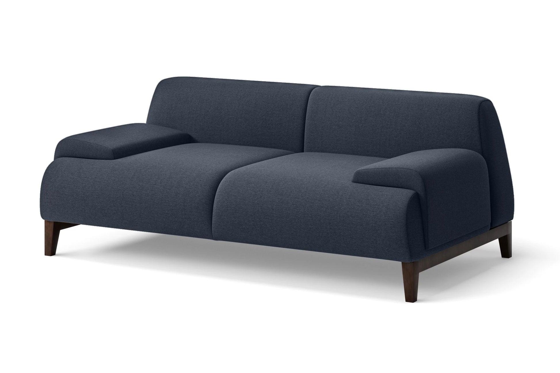 Pavia 2 Seater Sofa Dark Blue Linen Fabric