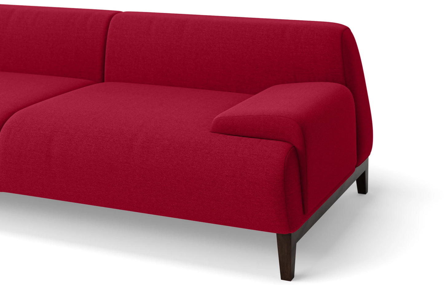 Pavia 2 Seater Sofa Red Linen Fabric