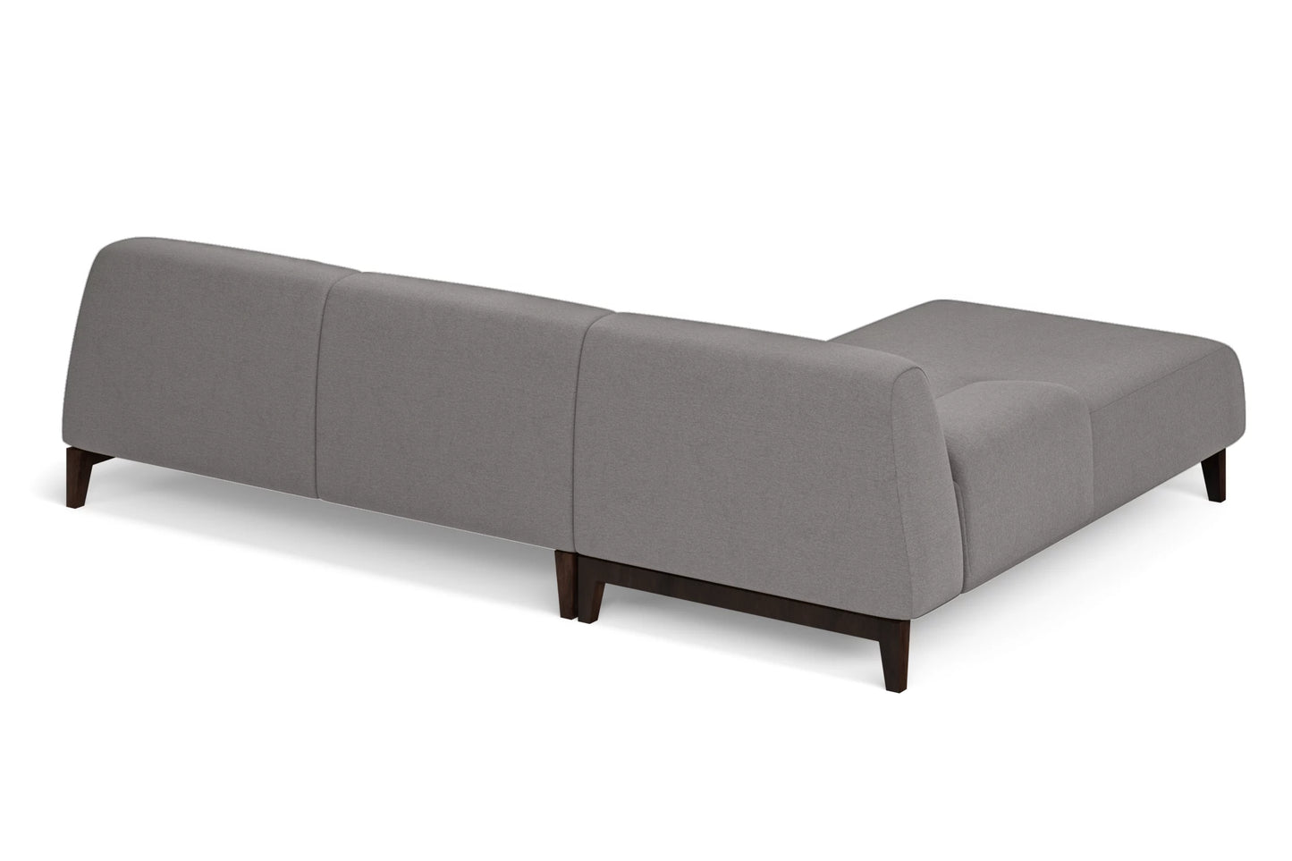 Pavia 3 Seater Left Hand Facing Chaise Lounge Corner Sofa Grey Linen Fabric