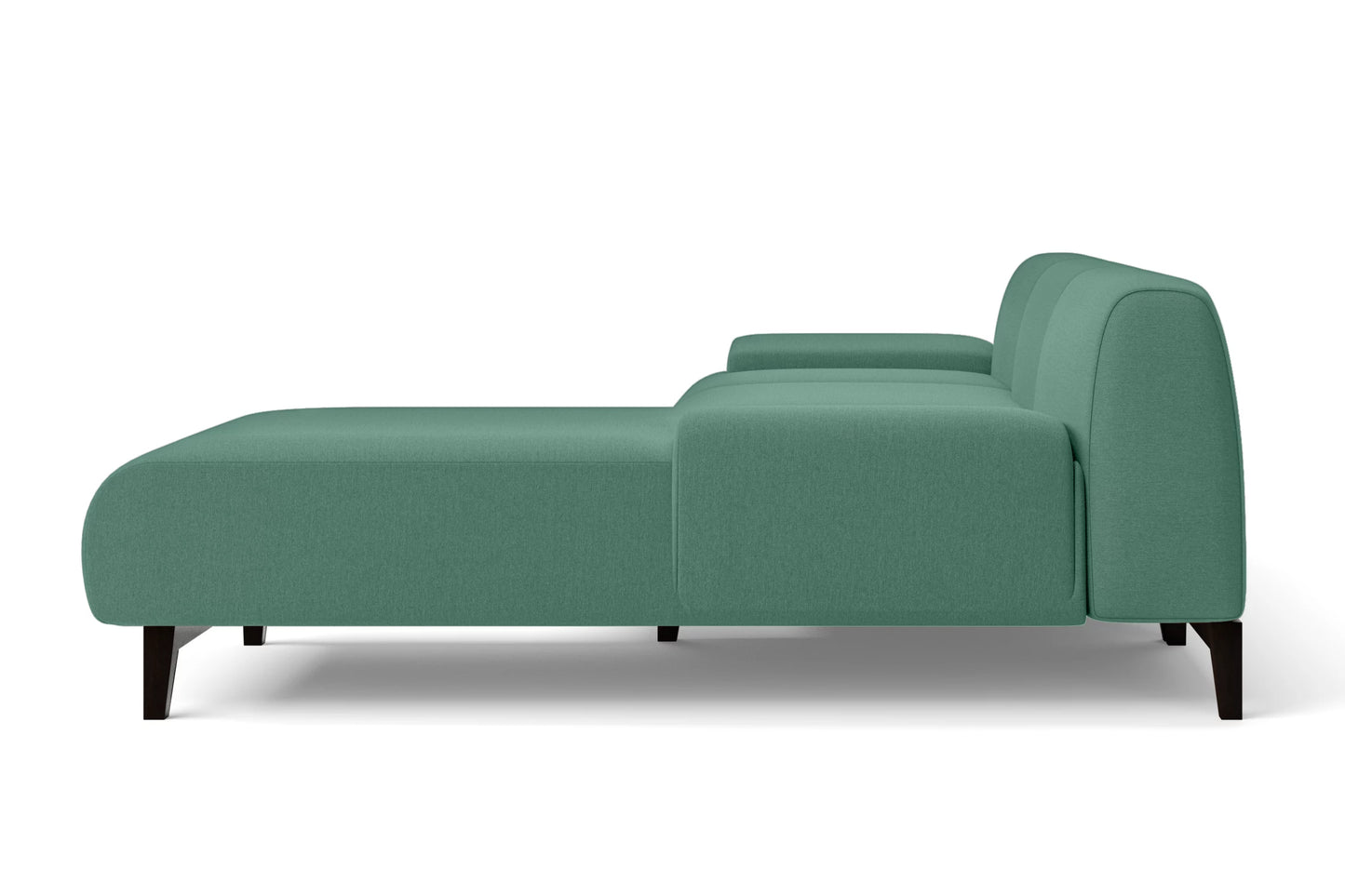 Pavia 3 Seater Left Hand Facing Chaise Lounge Corner Sofa Mint Green Linen Fabric