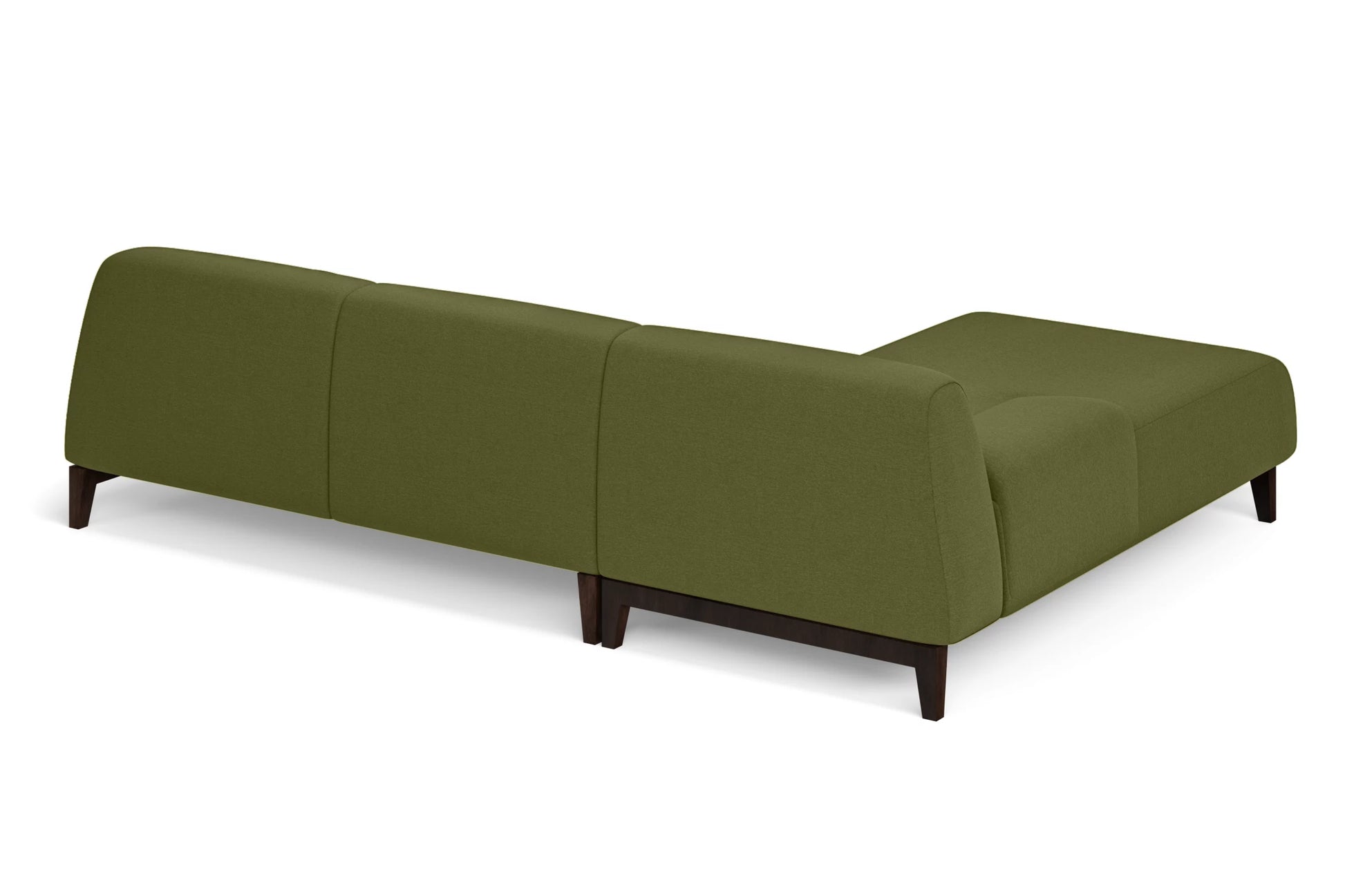 Pavia 3 Seater Left Hand Facing Chaise Lounge Corner Sofa Olive Linen Fabric