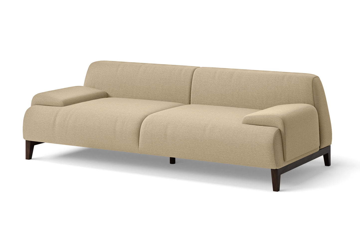 Pavia 3 Seater Sofa Beige Linen Fabric