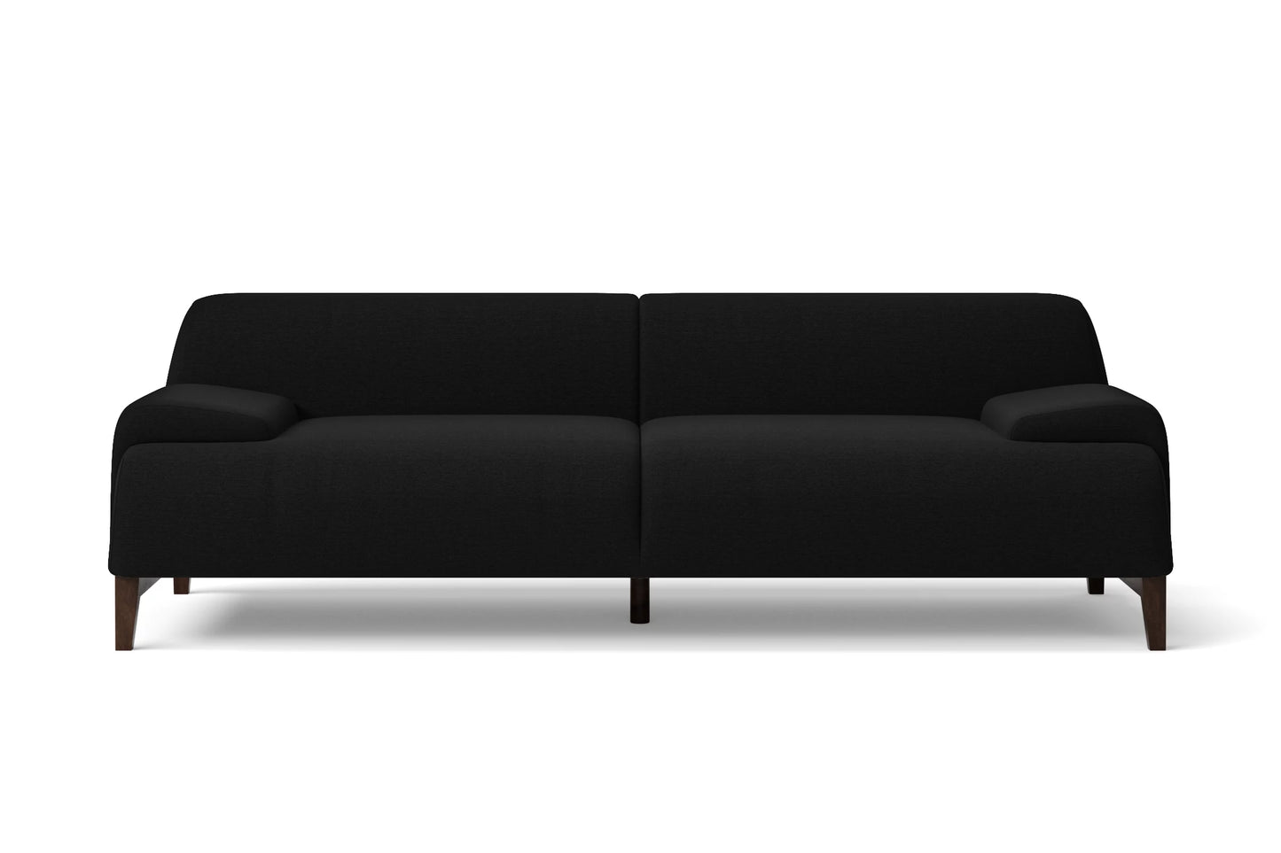 Pavia 3 Seater Sofa Black Linen Fabric