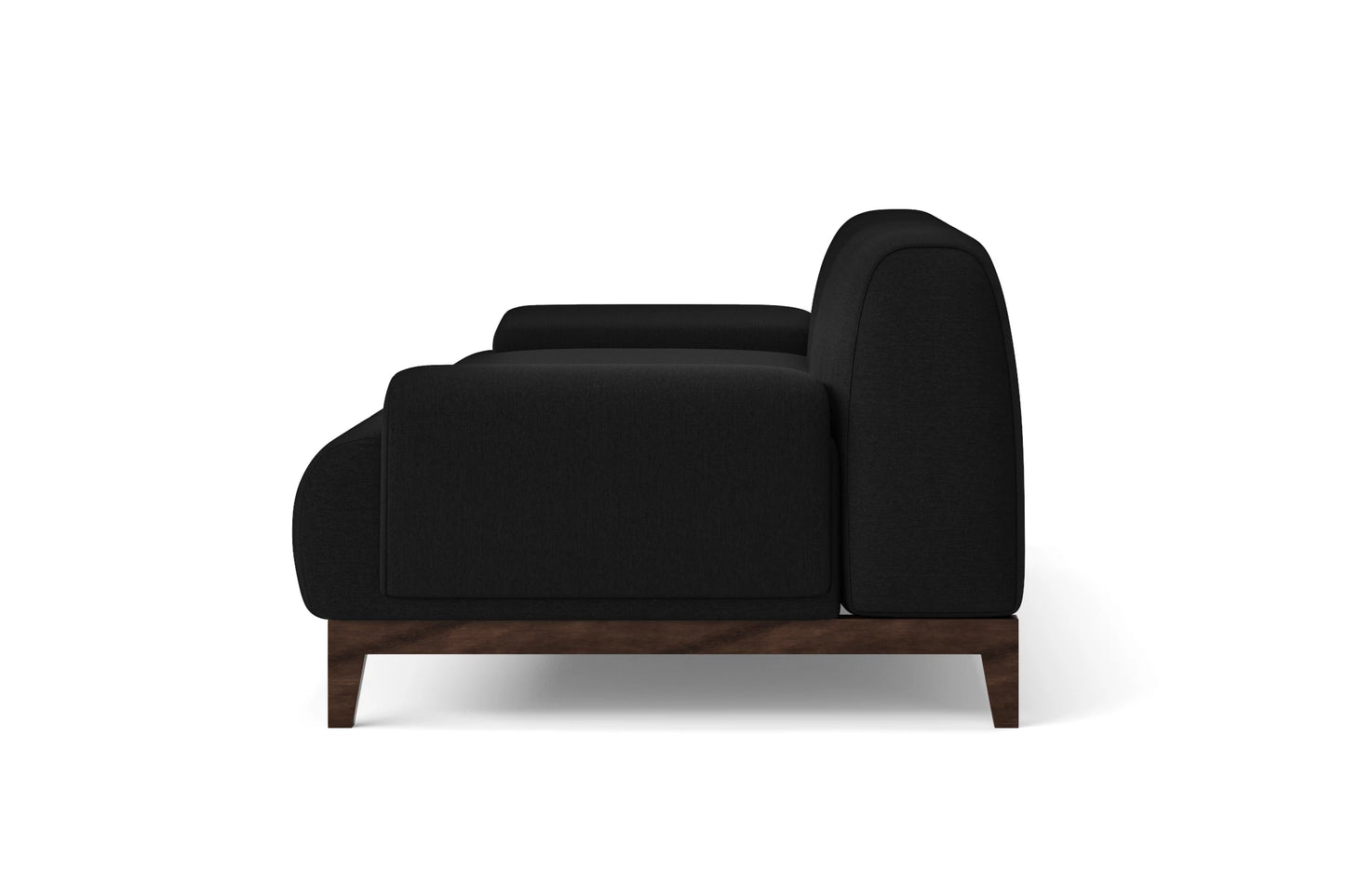 Pavia 3 Seater Sofa Black Linen Fabric