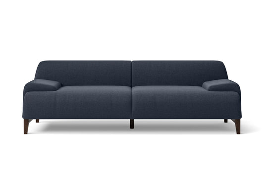 Pavia 3 Seater Sofa Dark Blue Linen Fabric