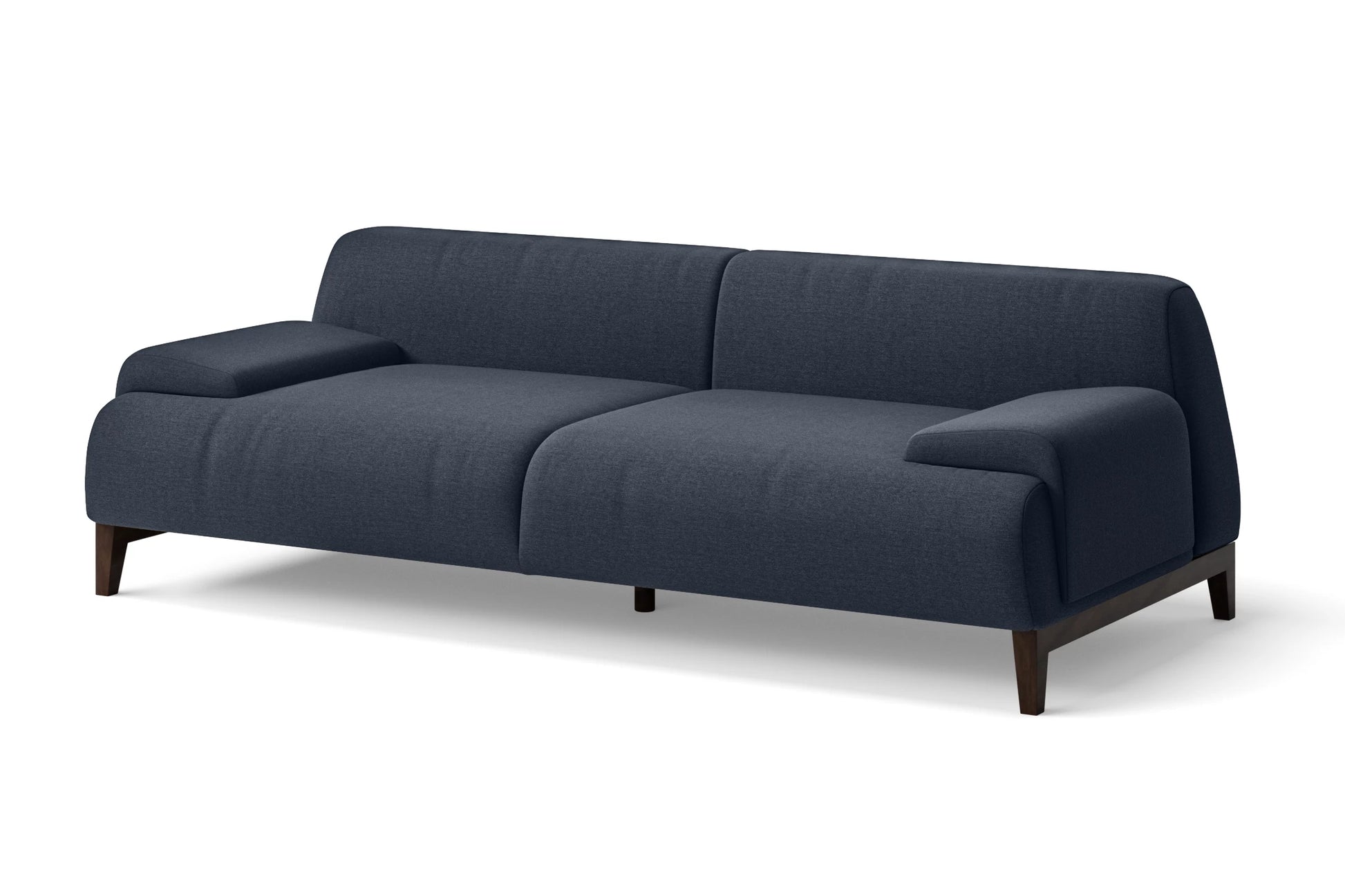 Pavia 3 Seater Sofa Dark Blue Linen Fabric