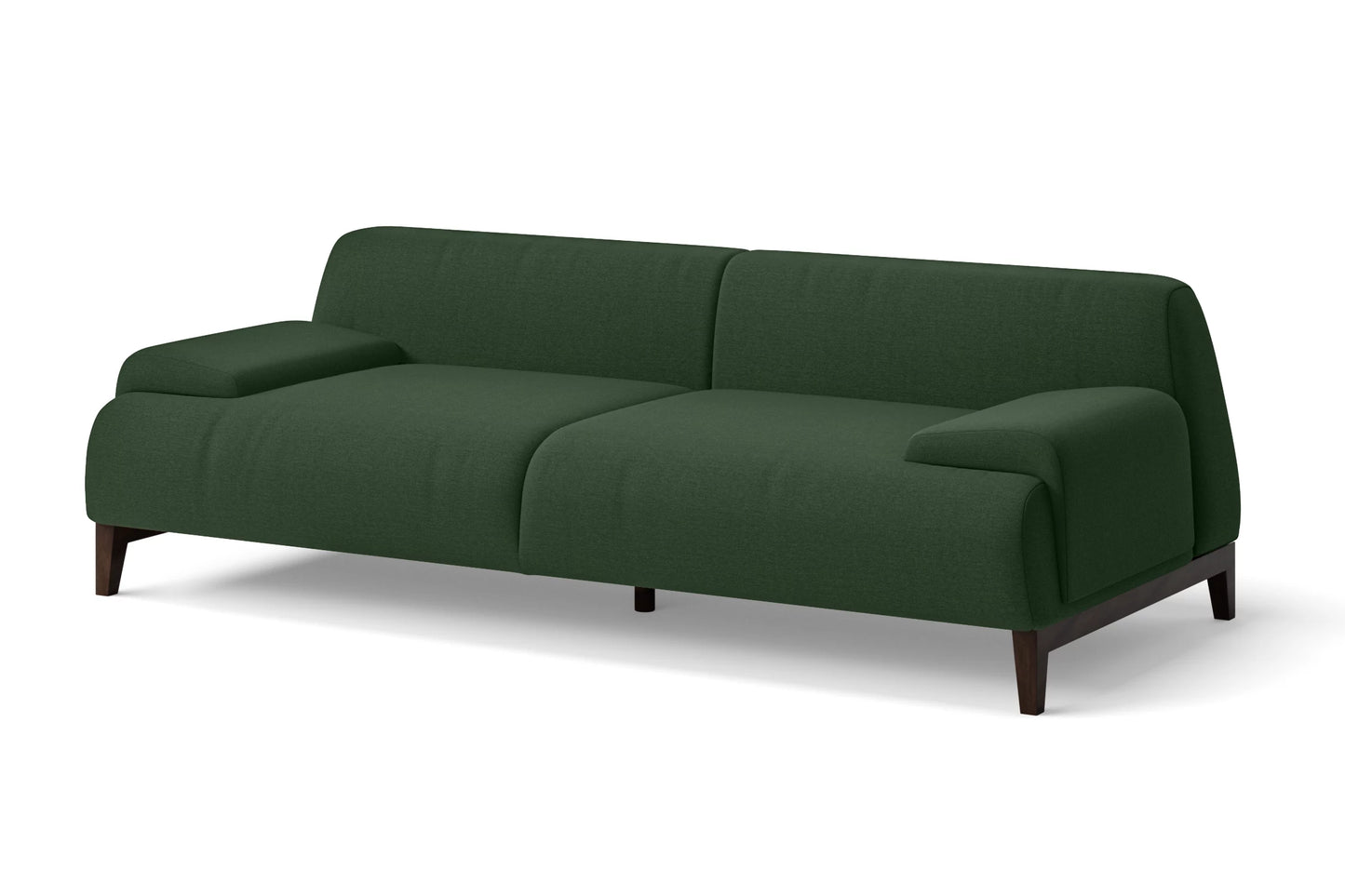 Pavia 3 Seater Sofa Forest Green Linen Fabric