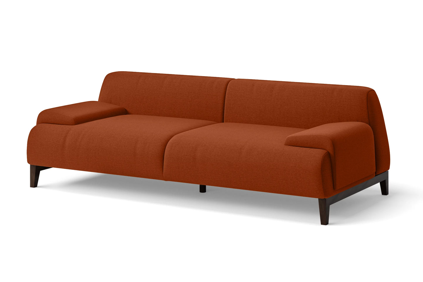 Pavia 3 Seater Sofa Orange Linen Fabric