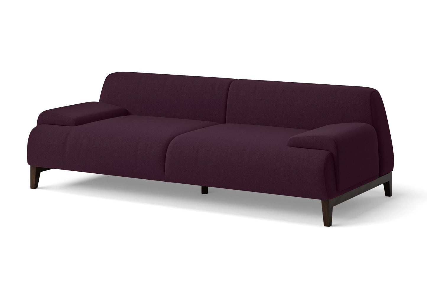 Pavia 3 Seater Sofa Purple Linen Fabric