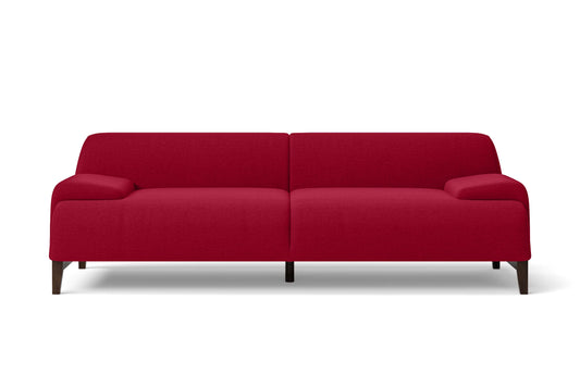 Pavia 3 Seater Sofa Red Linen Fabric