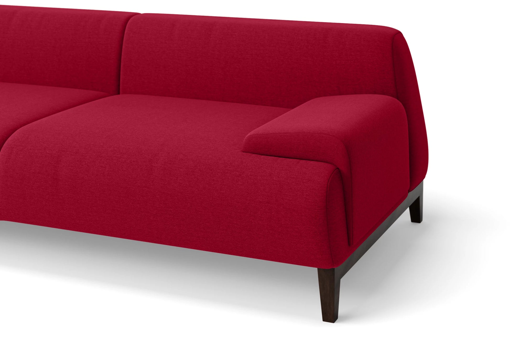 Pavia 3 Seater Sofa Red Linen Fabric