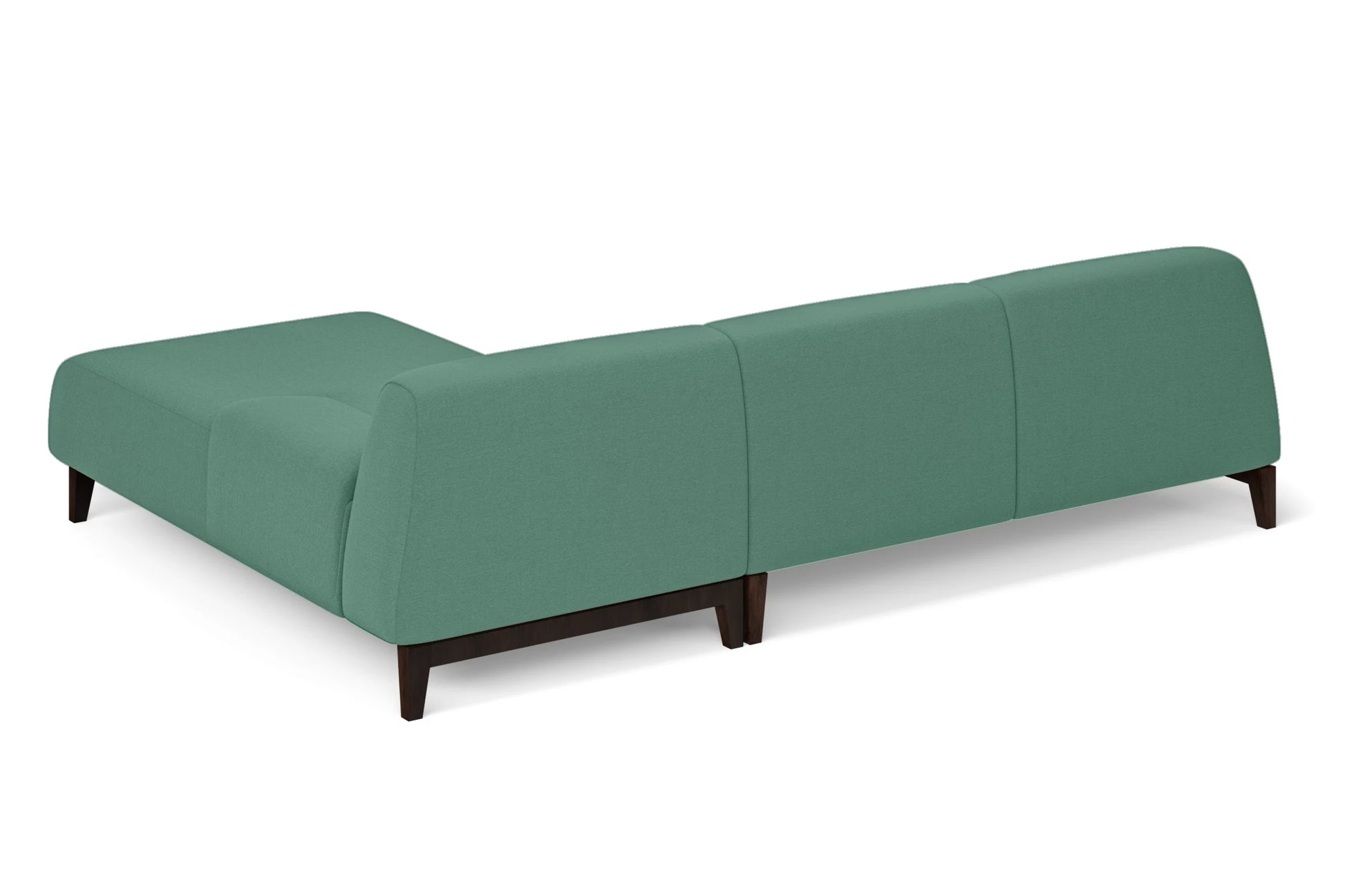 Pavia 3 Seater Right Hand Facing Chaise Lounge Corner Sofa Mint Green Linen Fabric