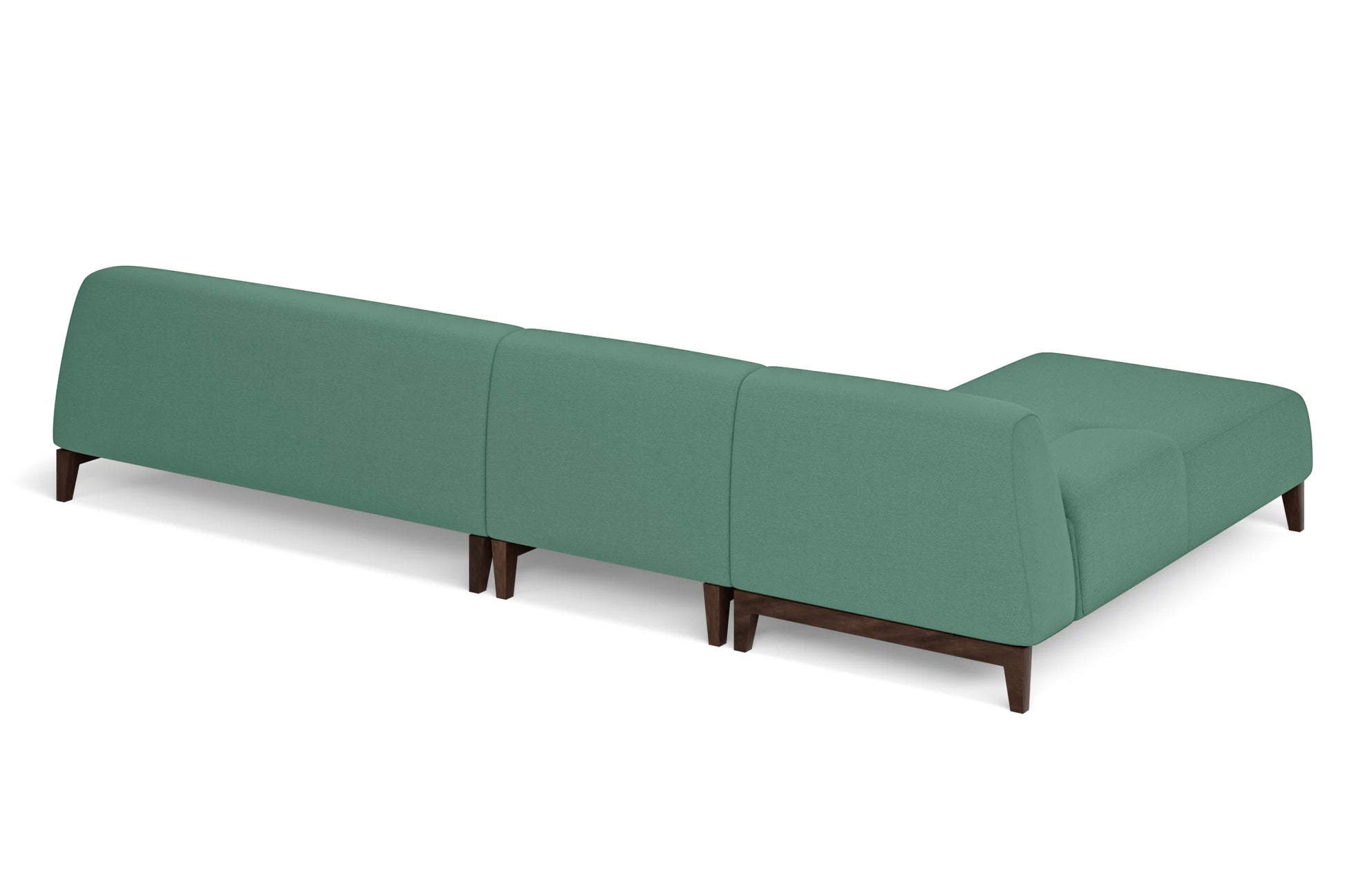 Pavia 4 Seater Left Hand Facing Chaise Lounge Corner Sofa Mint Green Linen Fabric