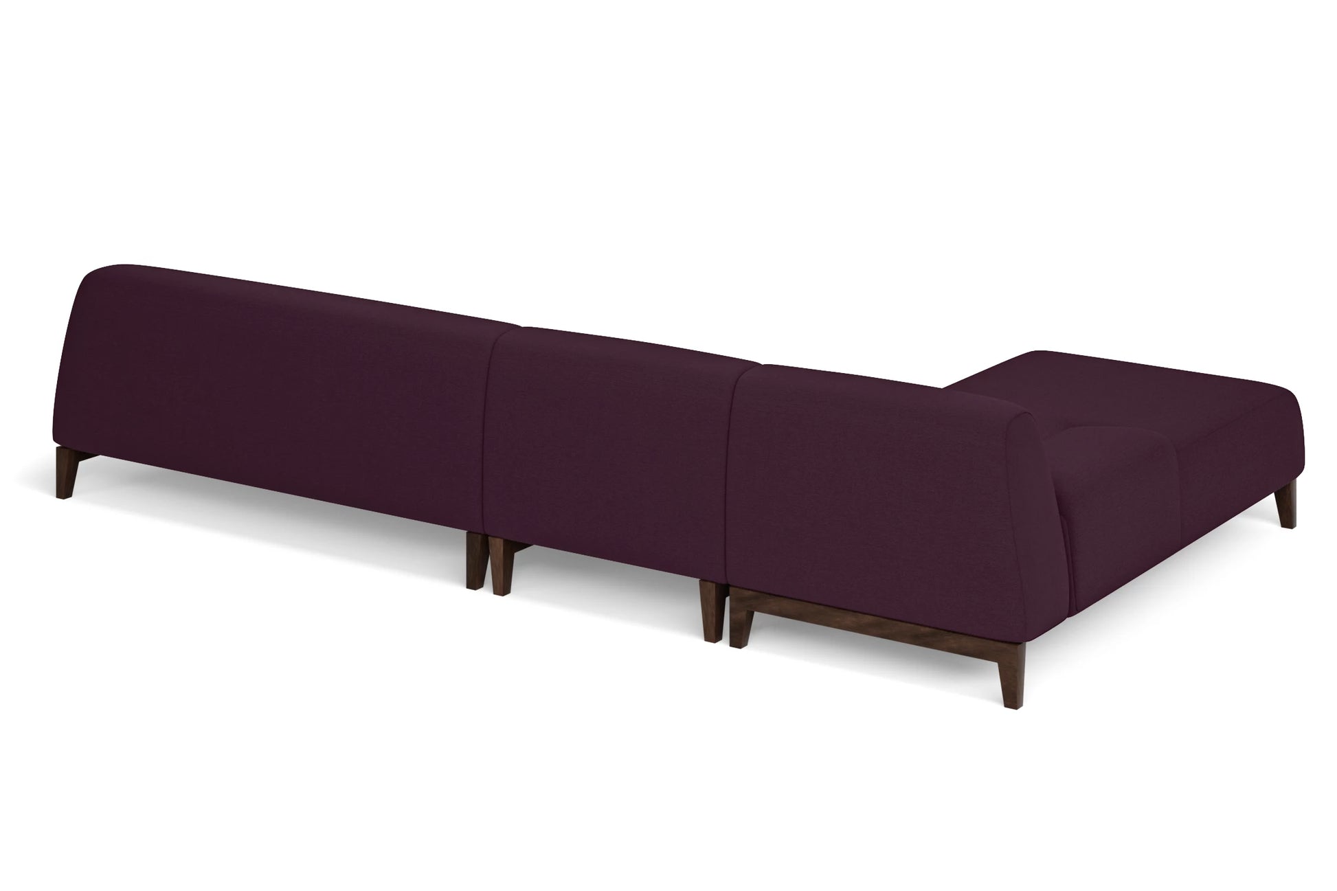 Pavia 4 Seater Left Hand Facing Chaise Lounge Corner Sofa Purple Linen Fabric