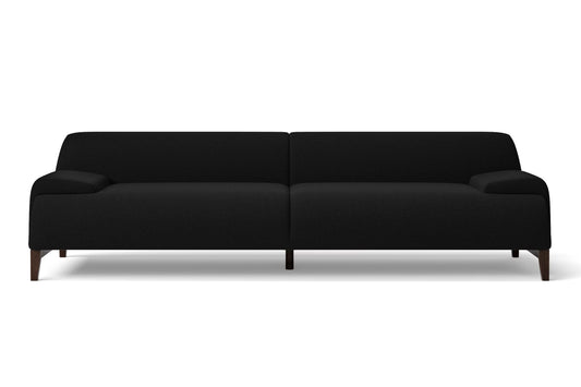 Pavia 4 Seater Sofa Black Linen Fabric