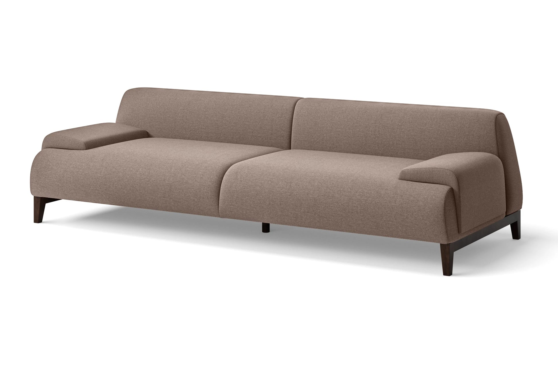 Pavia 4 Seater Sofa Caramel Linen Fabric